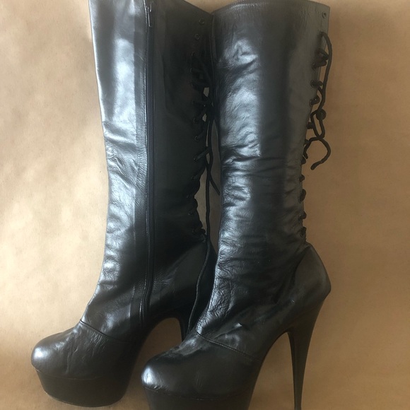 Shoes Black Leather Lace Up Dominatrix Boots Poshmark shoes-black-leather-lace-up-dominatrix-boots-poshmark